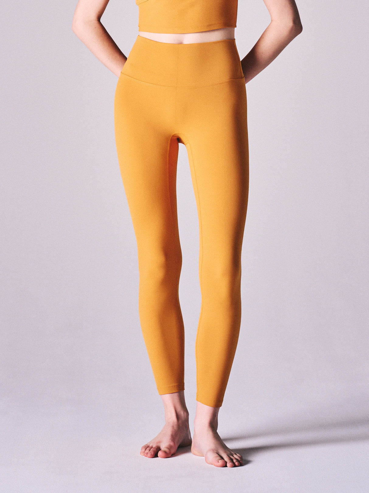 チェイス ライクラ ハイウエスト 抗菌 レギンス オレンジ ホットヨガ