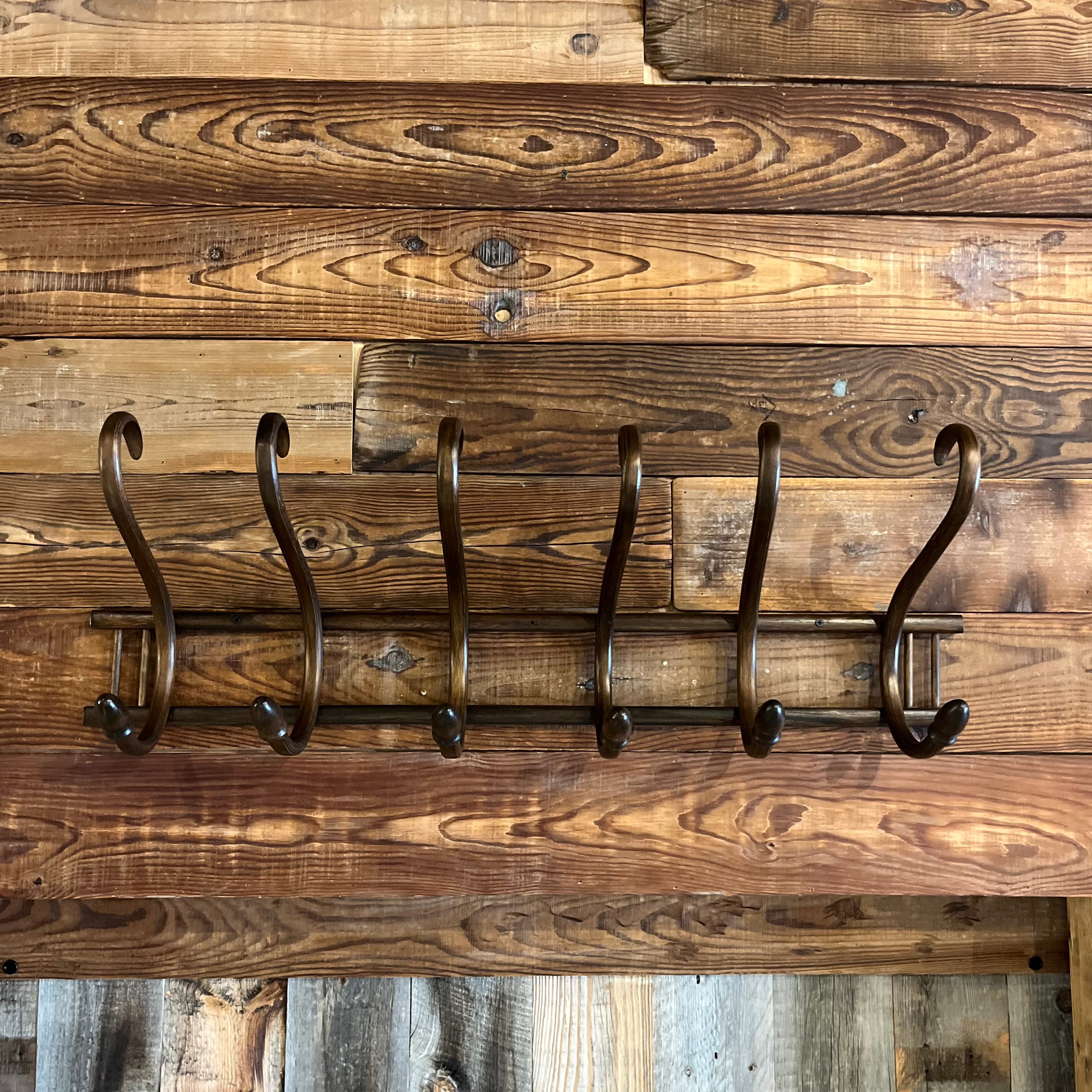 アンティーク 曲木のウォールハンガーラック 中古 コートラック 壁掛け