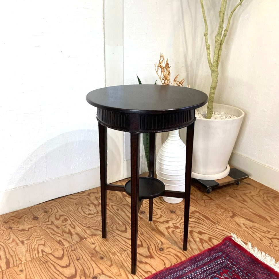 英国 アンティーク サイドテーブル 花台 フラワースタンド 木