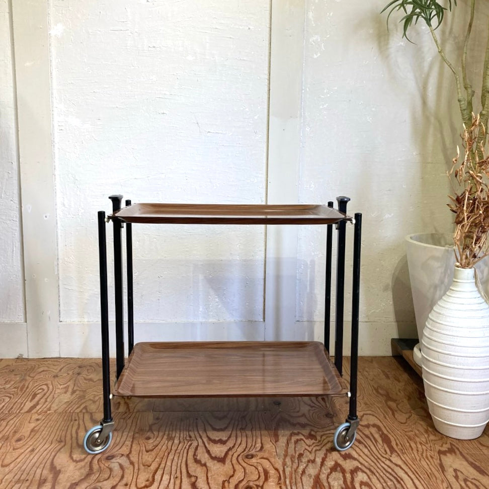 折り畳みワゴン キッチンワゴン キャスター付き ヴィンテージ 中古