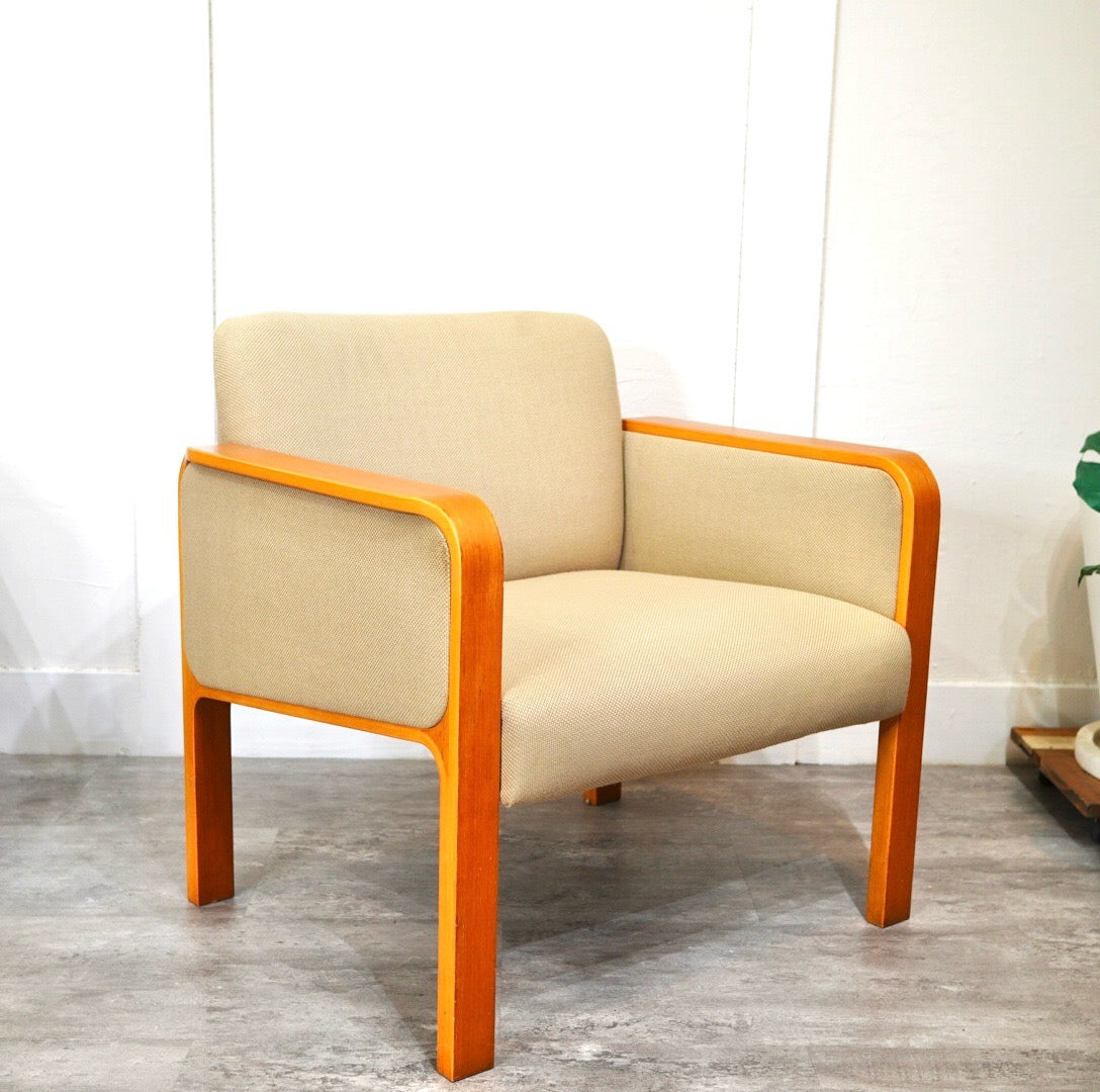 天童木工 / Tendo プライウッド アームソファ 1人掛け 中古 レトロ