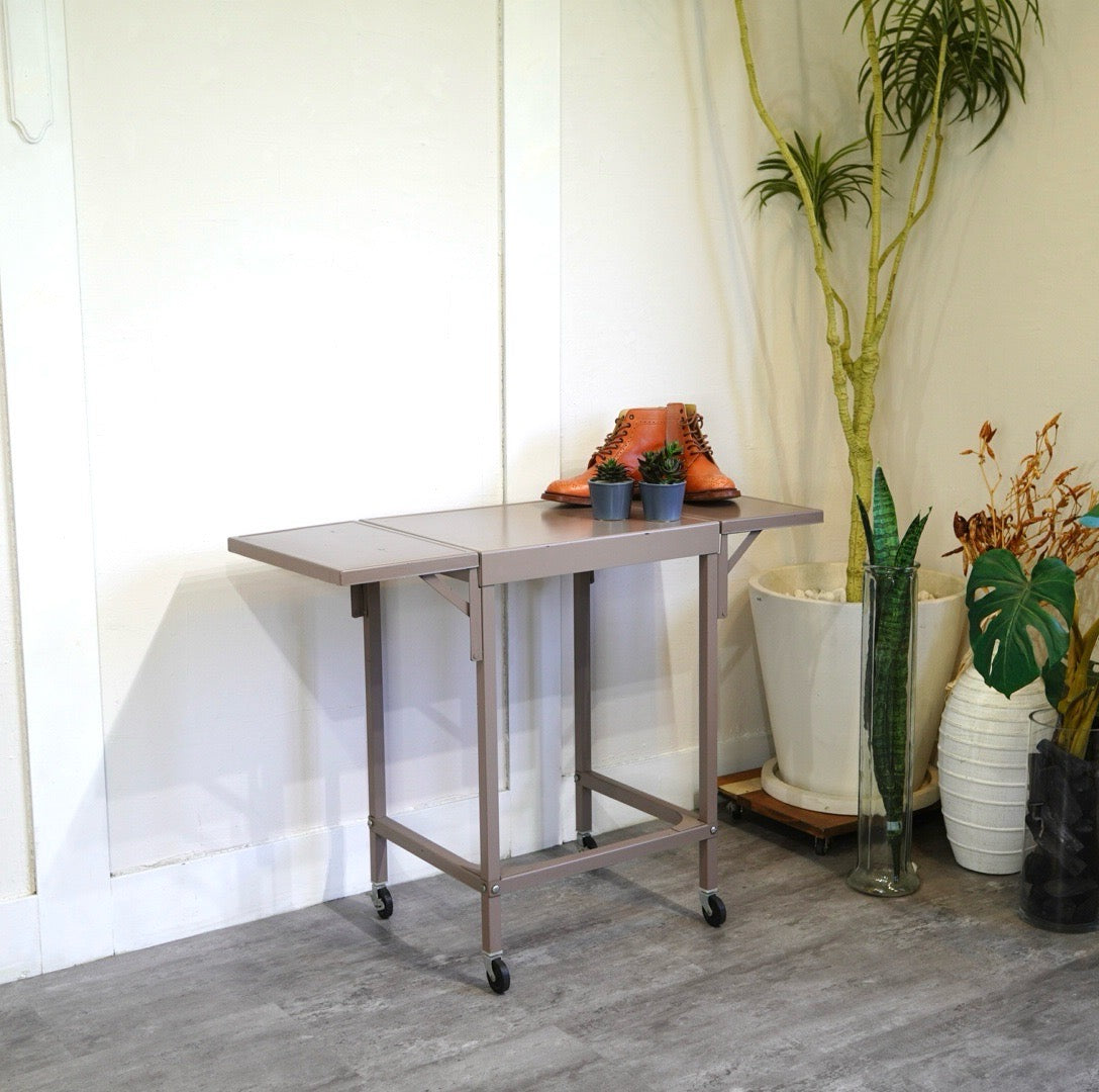 アメリカ製 ヴィンテージ サイドテーブル ワゴン 折り畳み スチール