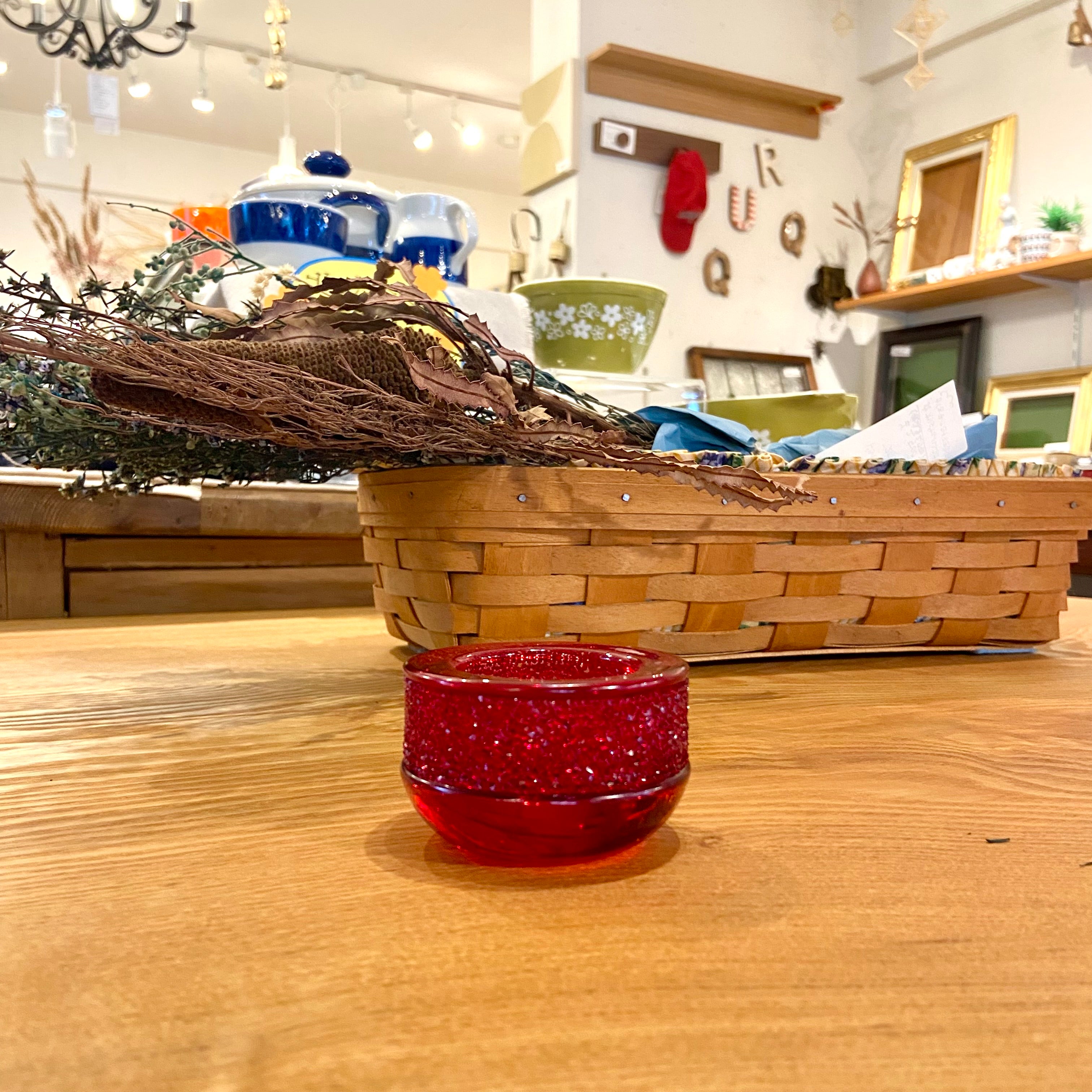 スワロフスキー / SWAROVSKI Shimme Tea Light Red キャンドルホルダー