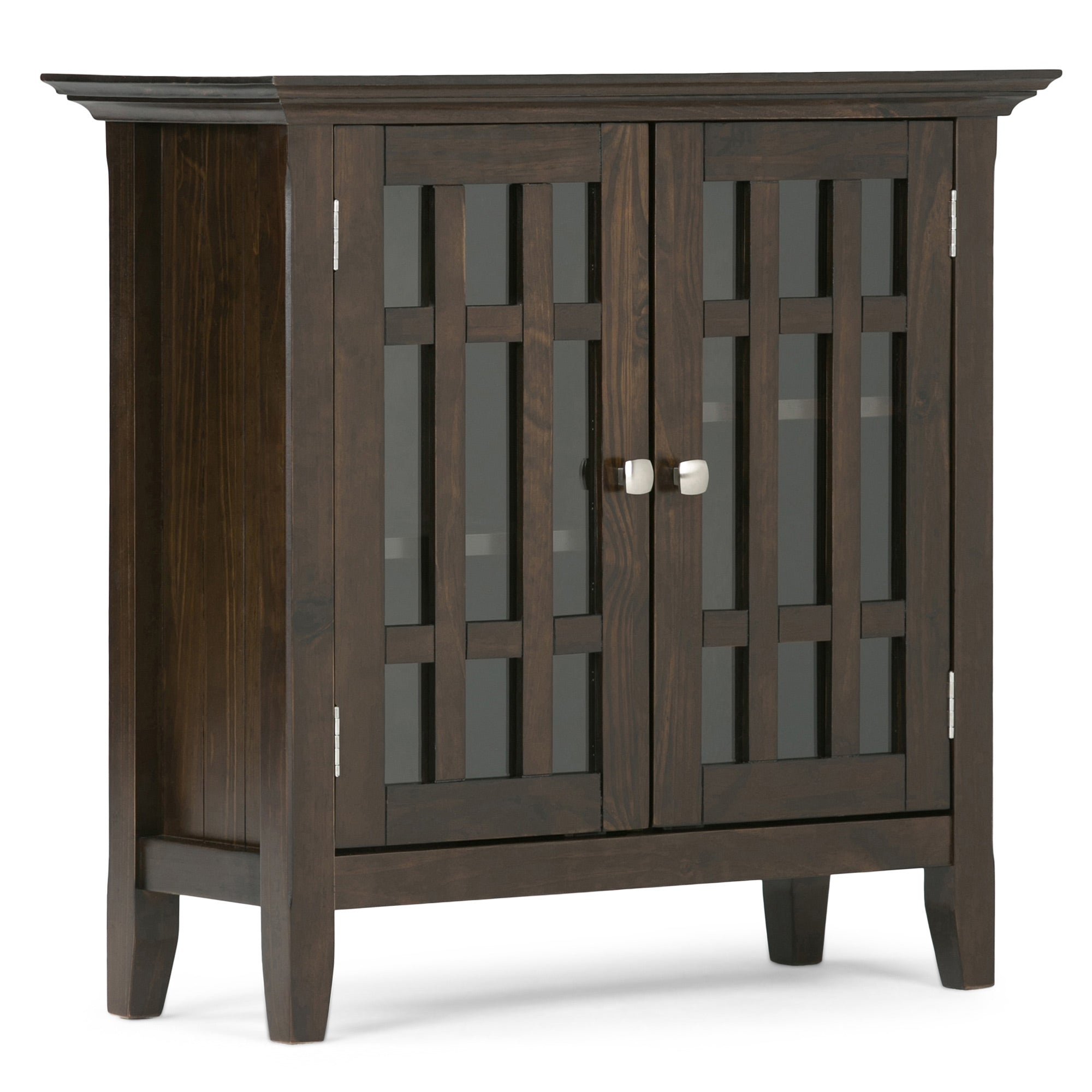 Solid Wood Media Cabinet | Bedford Low Storage Cabinet – Simpli Home