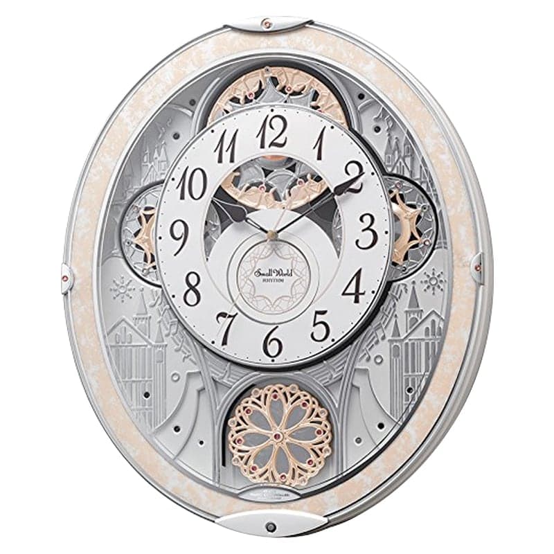 RHYTHM リズム SmallWorld 電波 からくり 掛け時計 スモールワールド