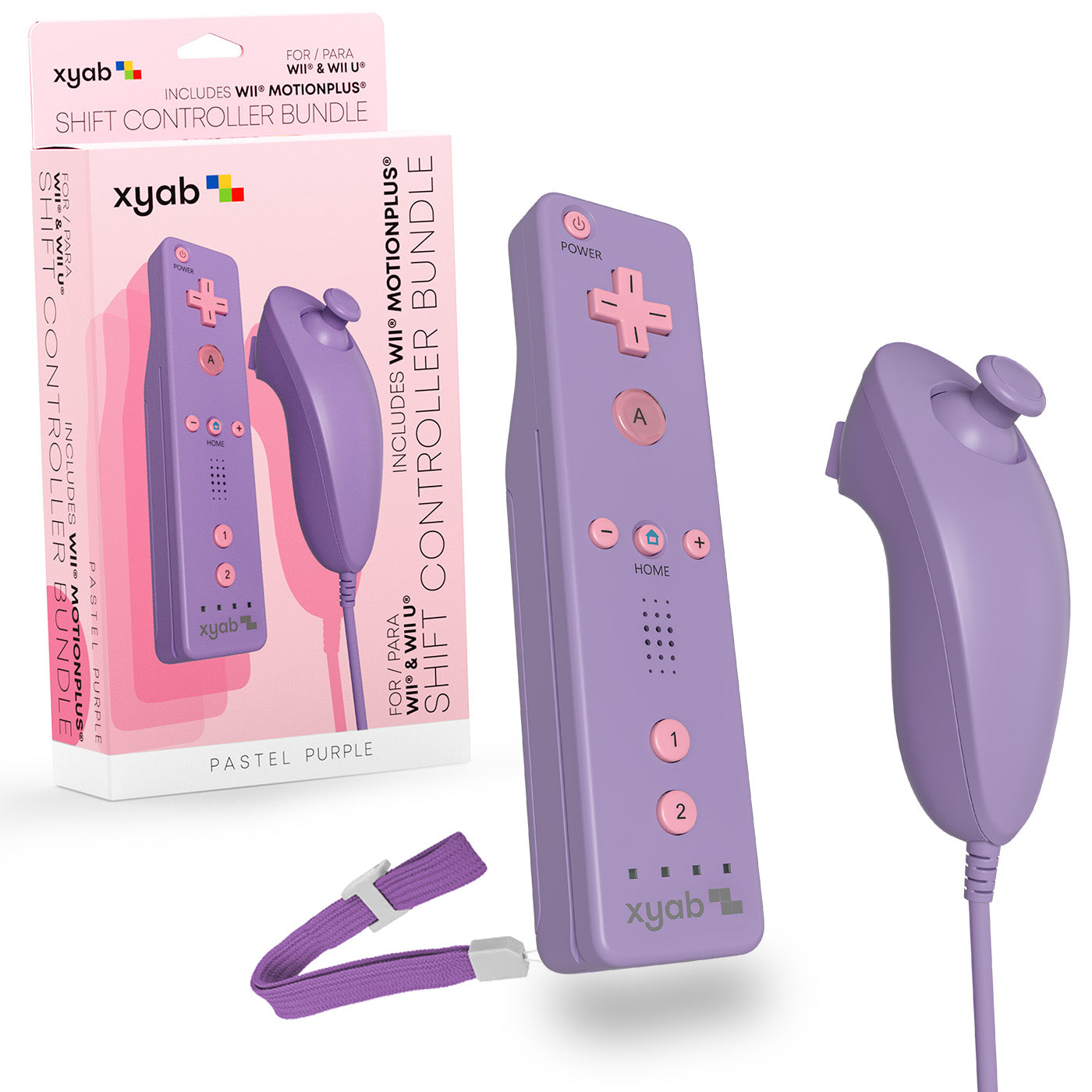 SHIFT Wii Wireless Controller Bundle - Pastel Purple – XYAB