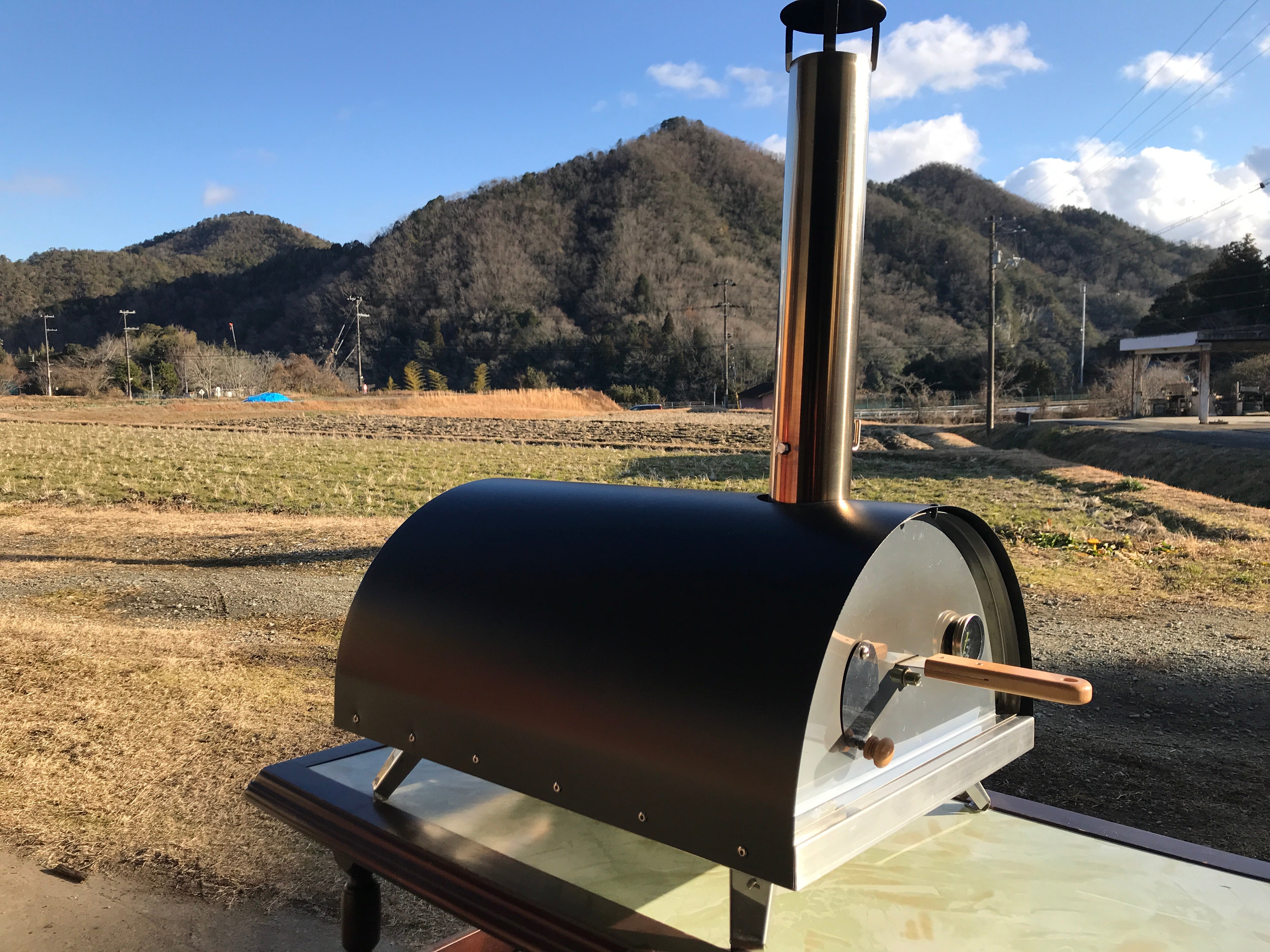 五徳高級ステンレス27x23x8ピザ薪ストーブ囲炉裏