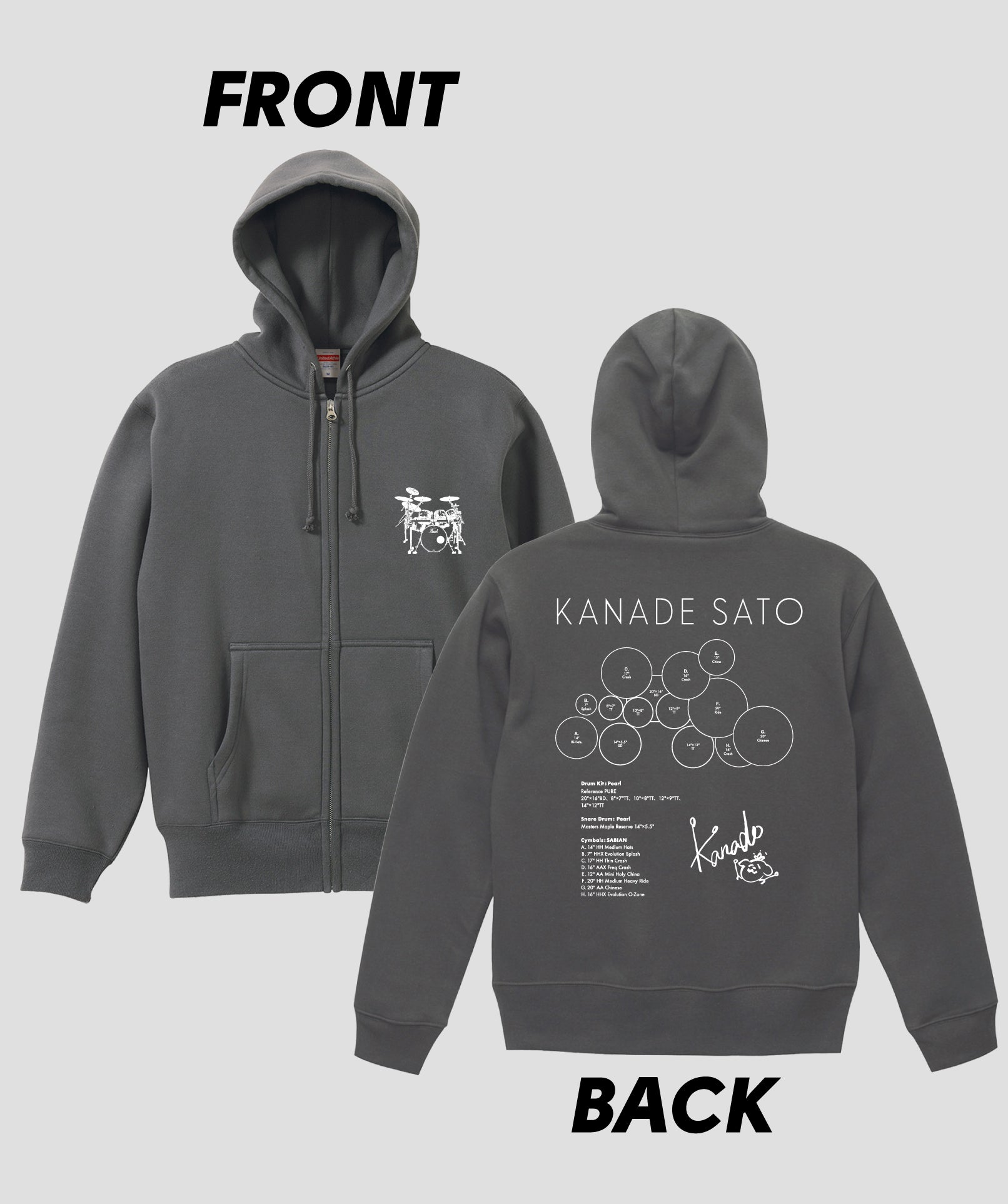 Drummer's Set Up Vol.23 佐藤 奏 “Hoodie” – T-OD（株式会社リットー