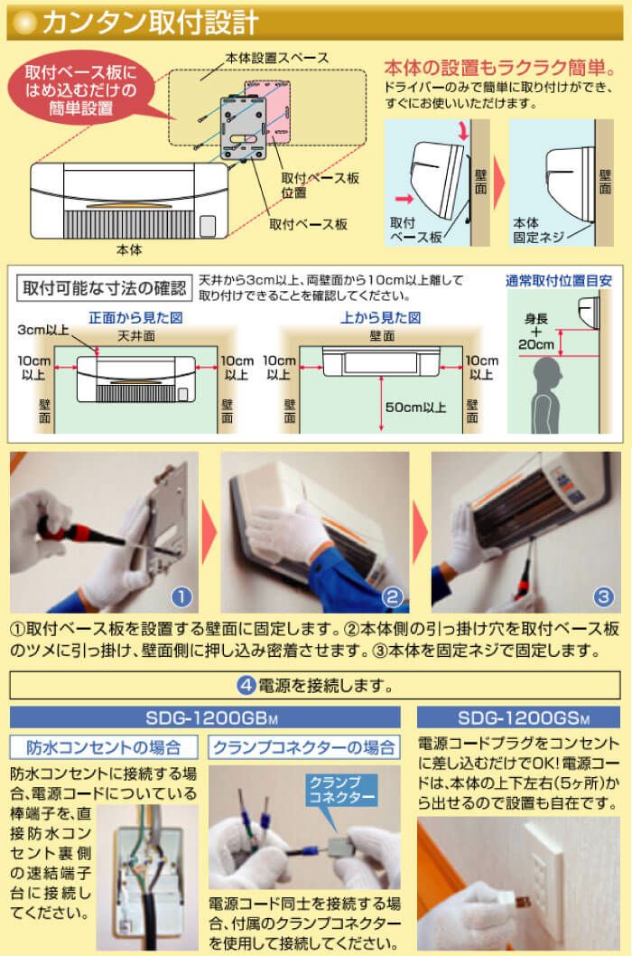 SDG-1200GSM 高須産業 涼風暖房機 | エアコン・家電通販のたまたま