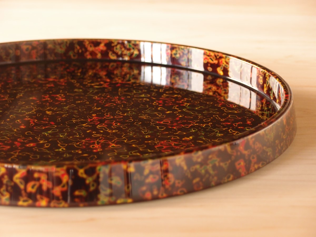 TRB-1001] 末広盆 | 津軽塗たなか