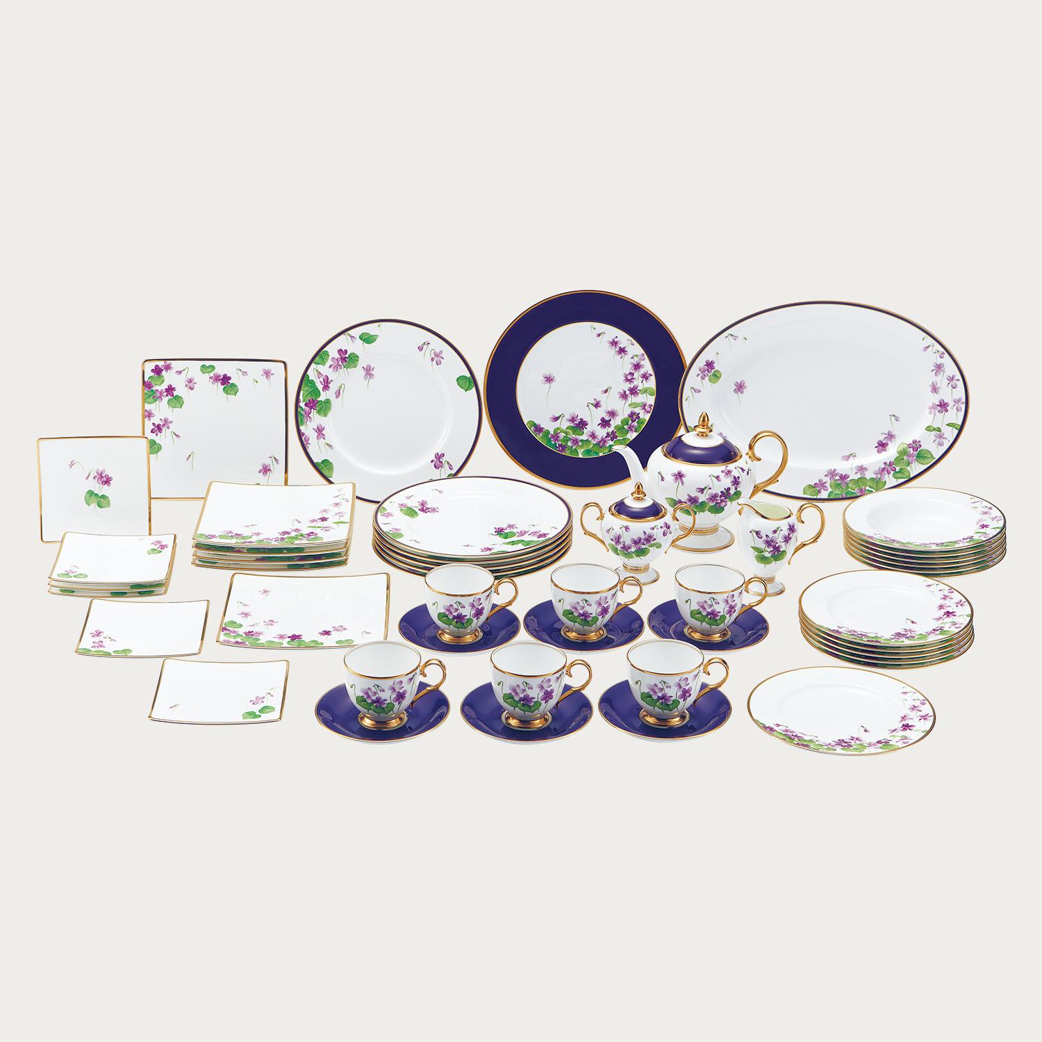 受注後3～5ヶ月でお届け】すみれ 49pcディナーセット | ノリタケ食器