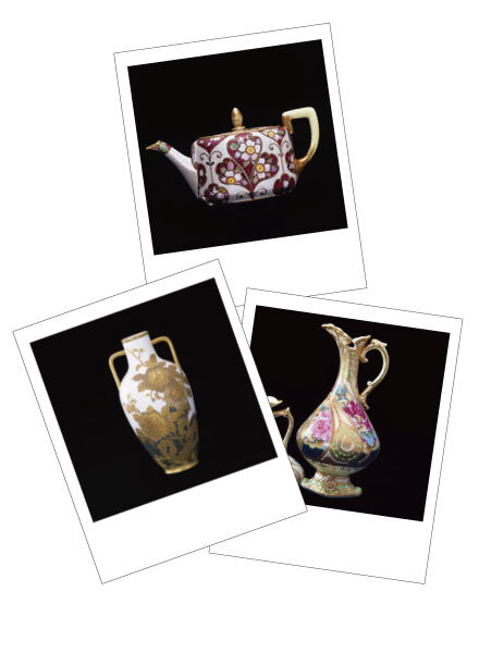 オマージュ コレクション 18cmクーププレート(藍白絵唐草文