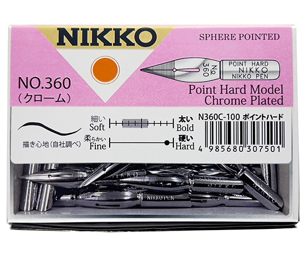 ペン先 日光 ポイントハード（360）クローム 100本入り ｜ 株式会社