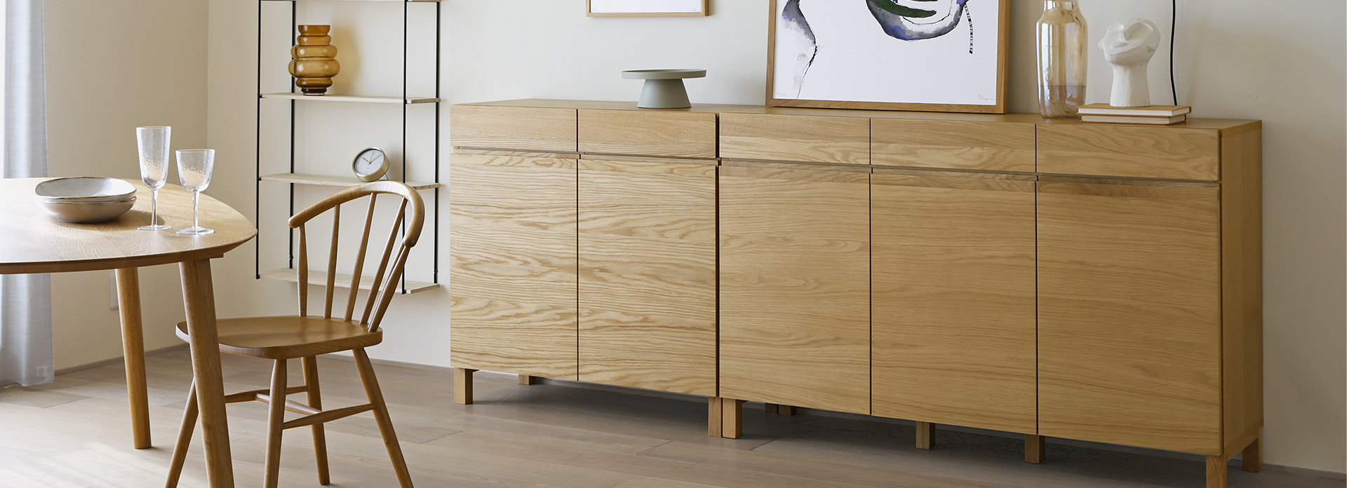 レッチェ 90キャビネット OAK(W90×D40×H88cm)税込￥105,000 | 高野木工