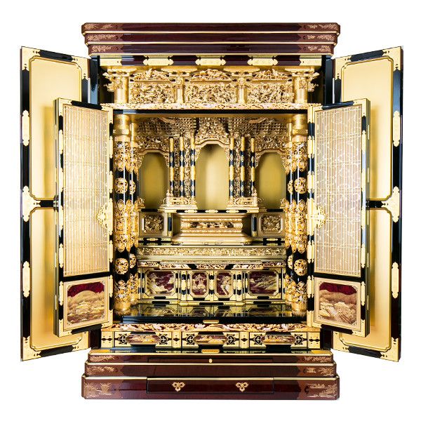 本金箔/金粉 本漆 4尺サシマス三方開 東本願寺 | 【大阪の仏壇店】お