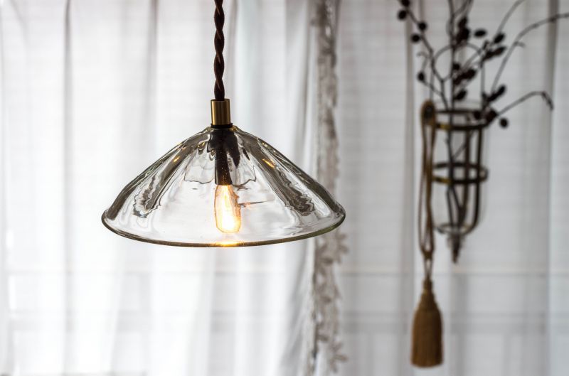 吹きガラス工房 一星 モールシェード・ランプ - 手符