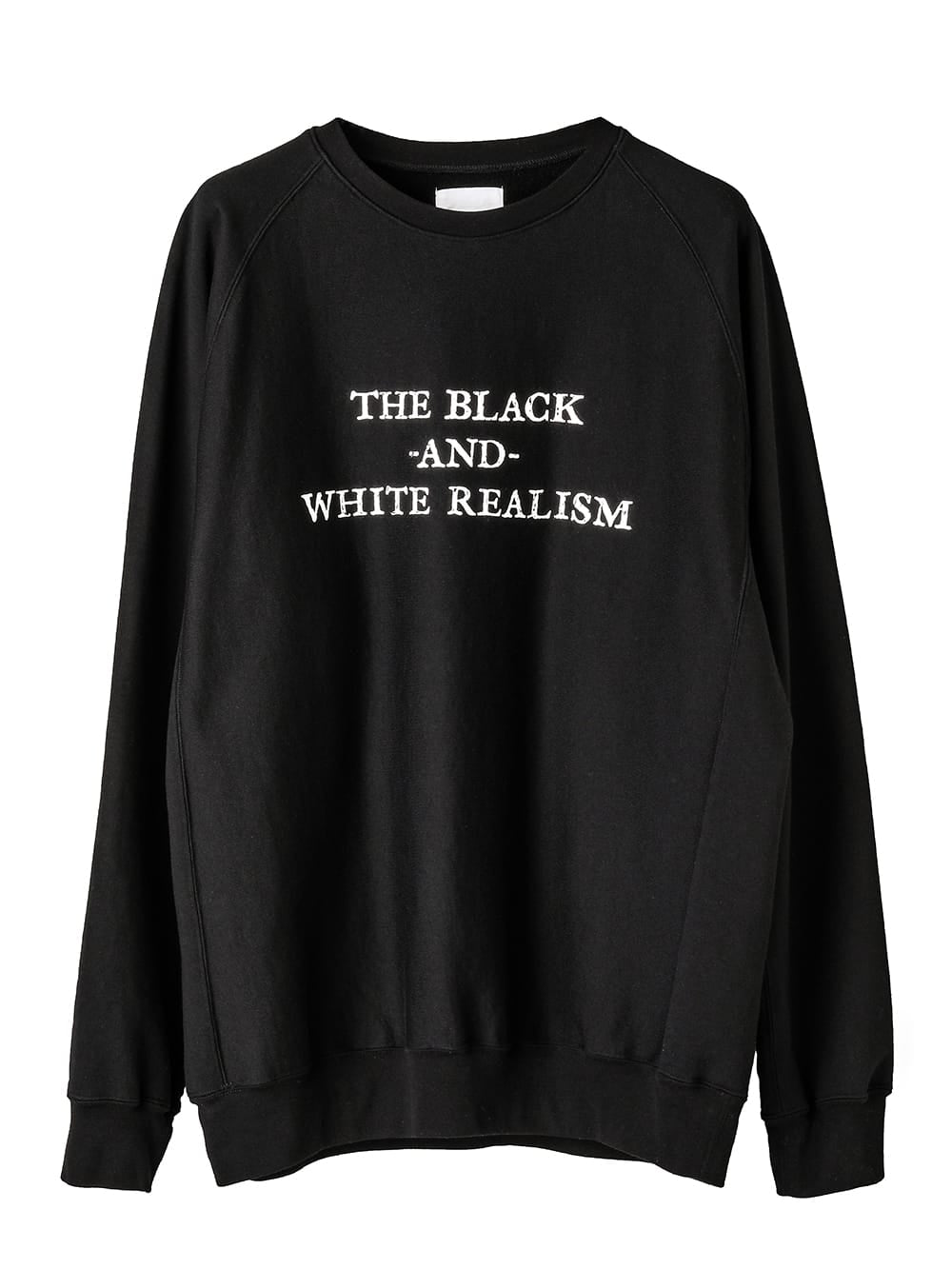 sc.0030AW25-black オーバーサイズドクルーネックスウェットシャツ