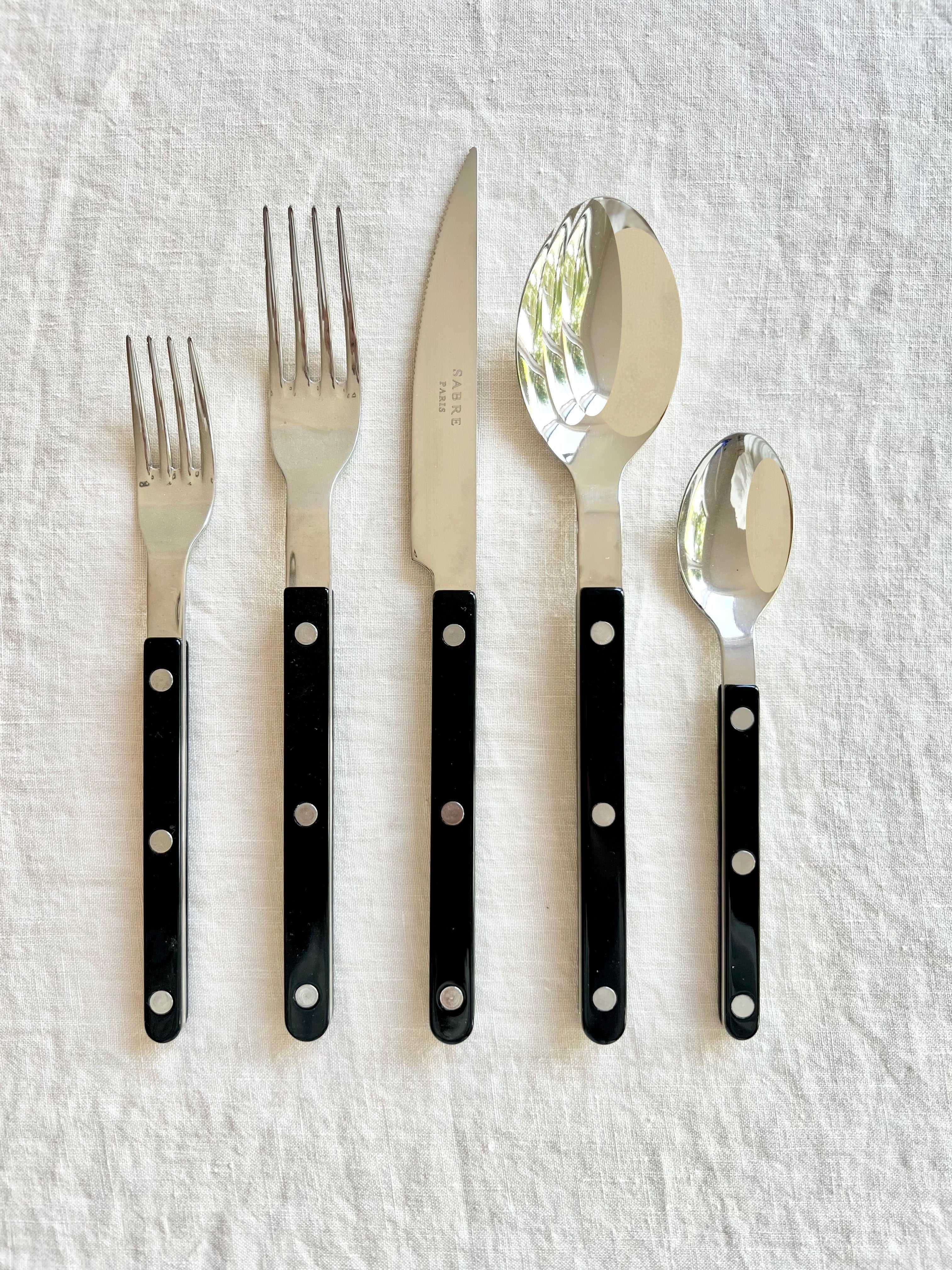 Bistro Black Flatware - 5 piece set by Sabre