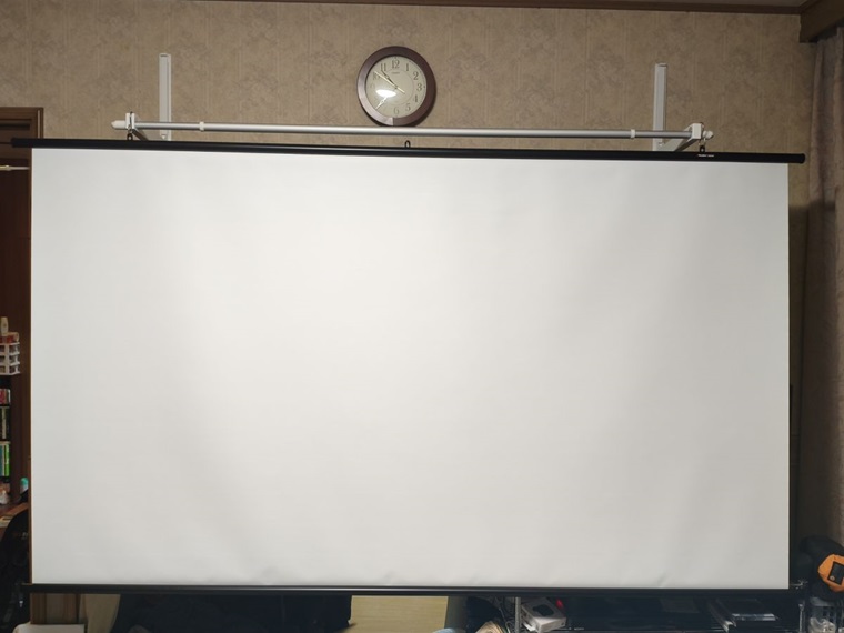 掛け軸 プロジェクター スクリーン ワイド120インチ ブラックマスク
