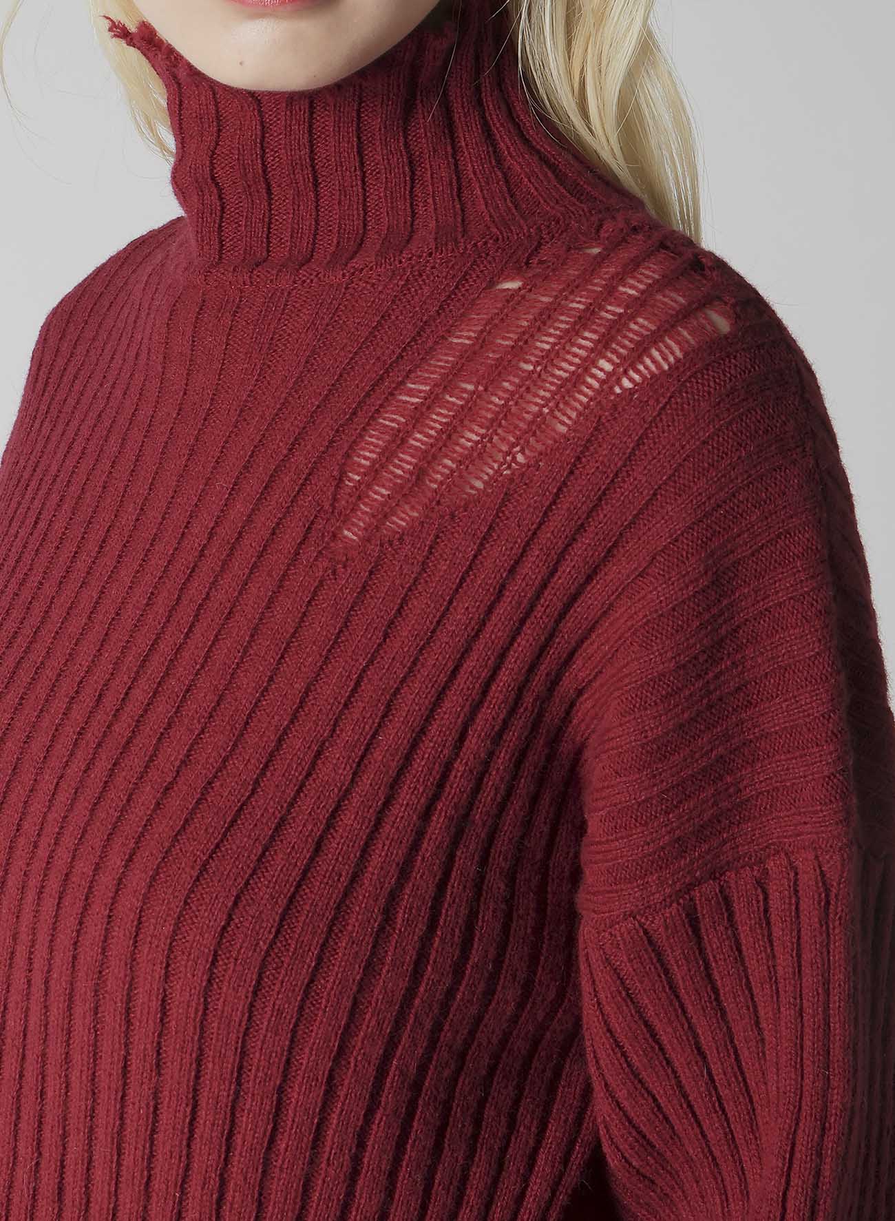 CRUSHED RIB PULLOVER(S Bordeaux): Soldes｜THE SHOP YOHJI YAMAMOTO