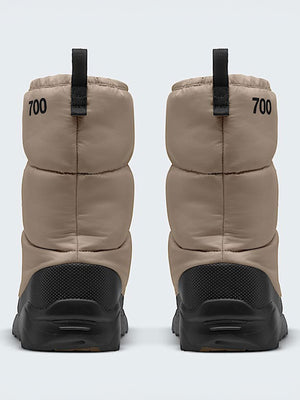 The North Face Nuptse Traction Bootie Mushroom Grey/Tnf Black