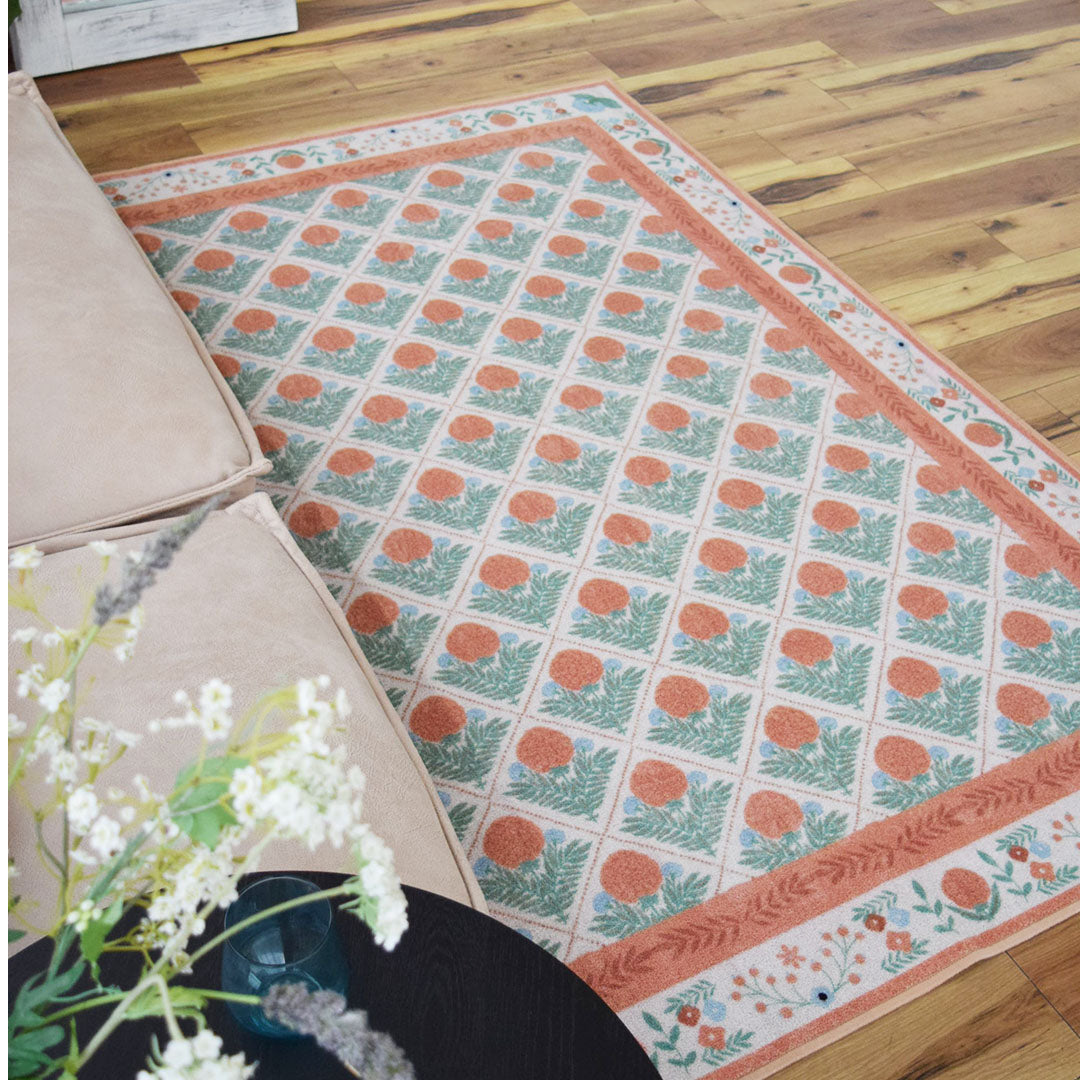 フラワー花柄ラグ TOCORU Series