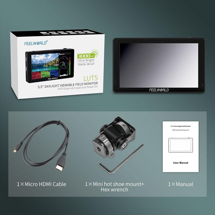 FEELWORLD LUT5 | 5.5インチ 3000nit タッチスクリーン DSLR カメラ