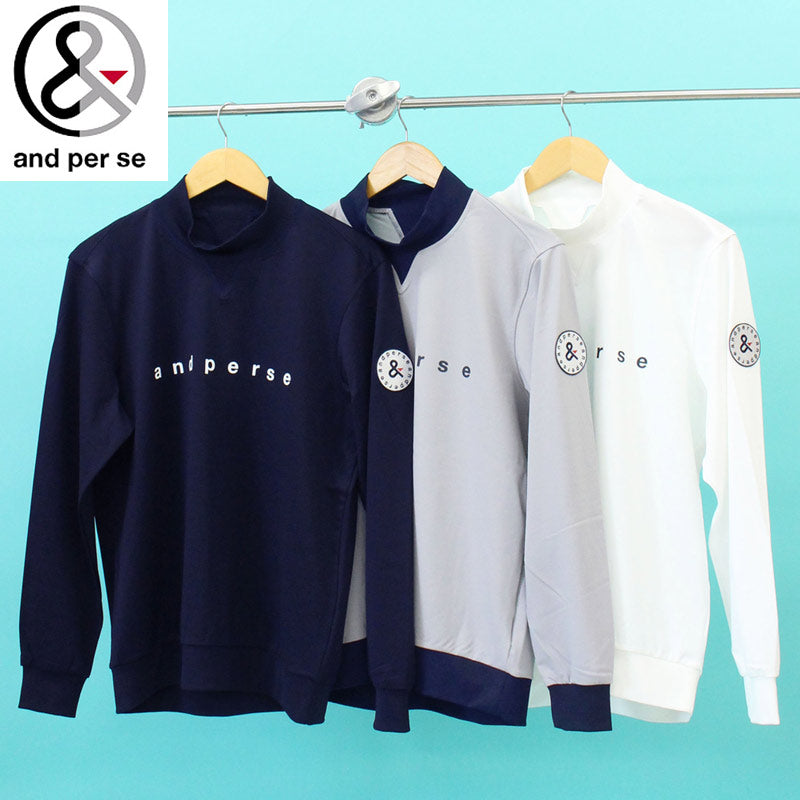 and per se アンパスィ ゴルフウェア メンズ トレーナー モックネック