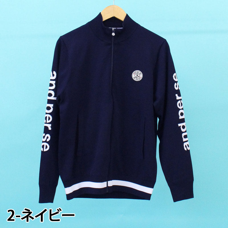 and per se アンパスィ ゴルフウェア メンズ ニットブルゾン セーター