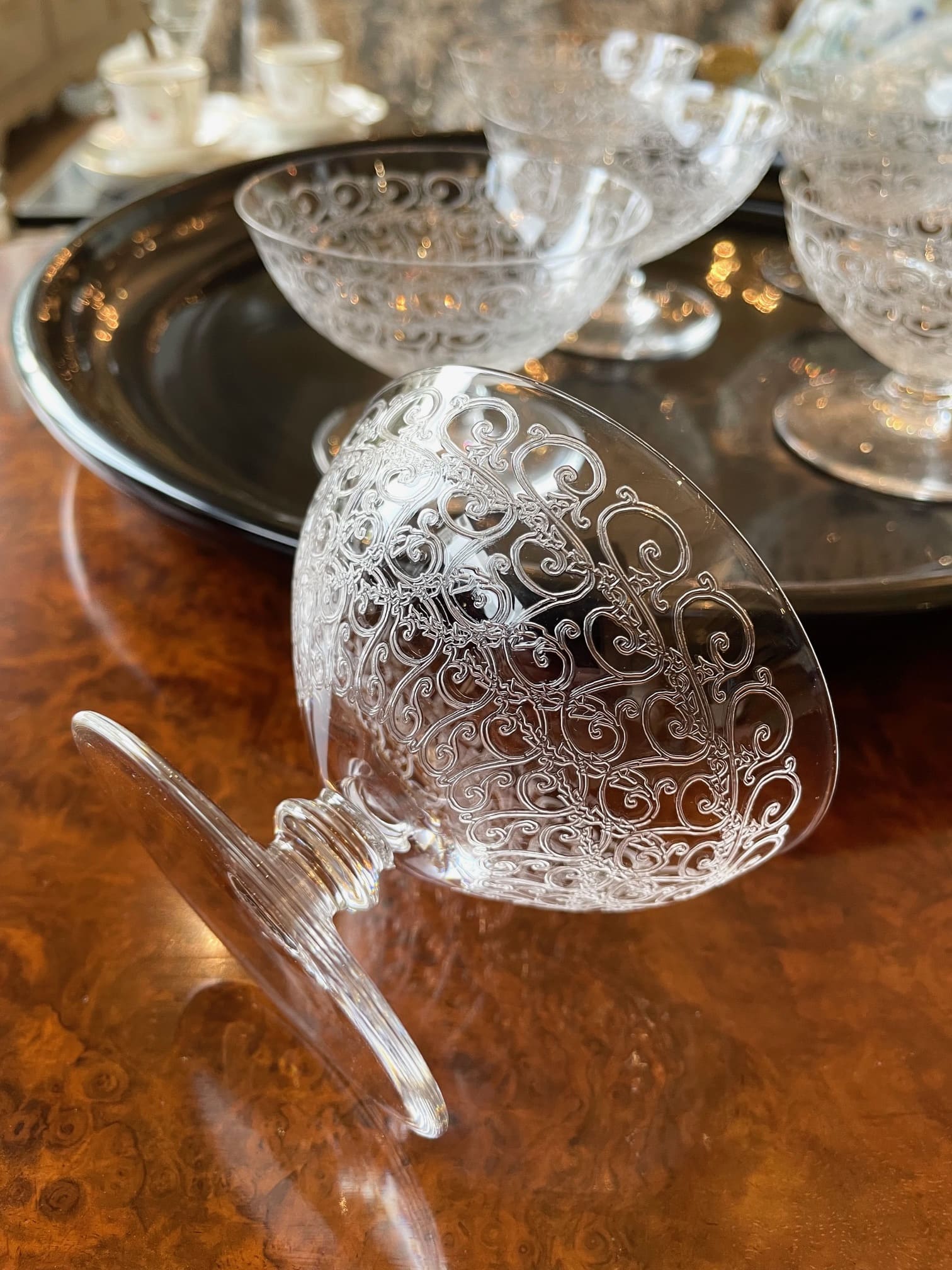 オールドバカラ シャトーブリアン シャンパンクープ t597 - 陶夢