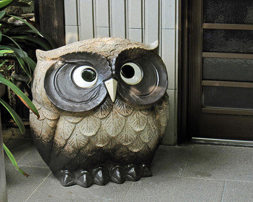 楽天市場】【ポイント8倍】信楽焼 陶器 ふくろう 傘立て 福 フクロウ