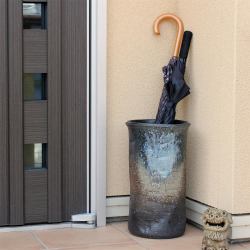 楽天市場】【ポイント3倍】信楽焼 陶器 傘立て 古陶 細 傘たて