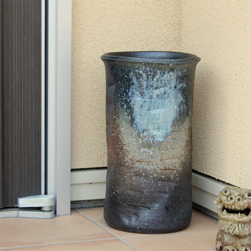 楽天市場】【ポイント3倍】信楽焼 陶器 傘立て 古陶 細 傘たて