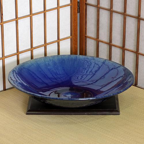 楽天市場】生け花 花器 水盤（カラーブルー）（花瓶｜インテリア小物