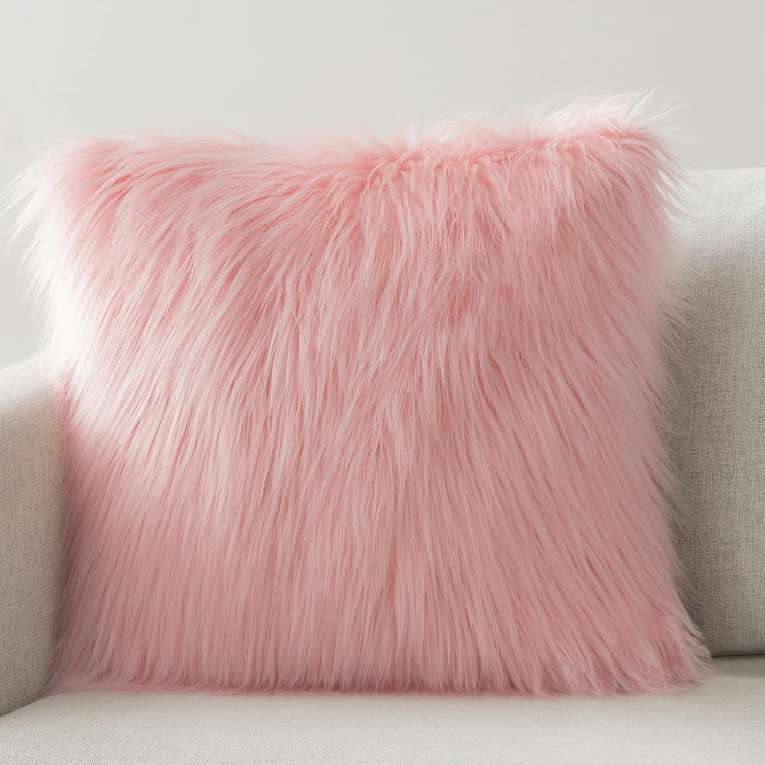 楽天市場】クッションカバー ふわふわ ロングファー フェイクファー