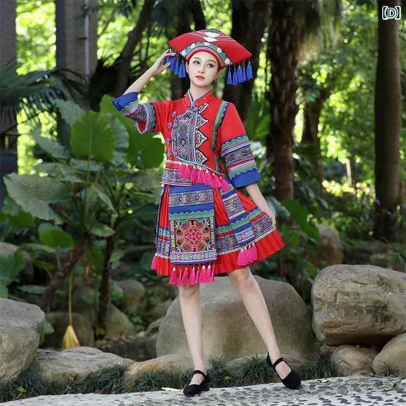 楽天市場】中国 民族衣装 春秋 ミャオ族 大人 レディース 大きいサイズ