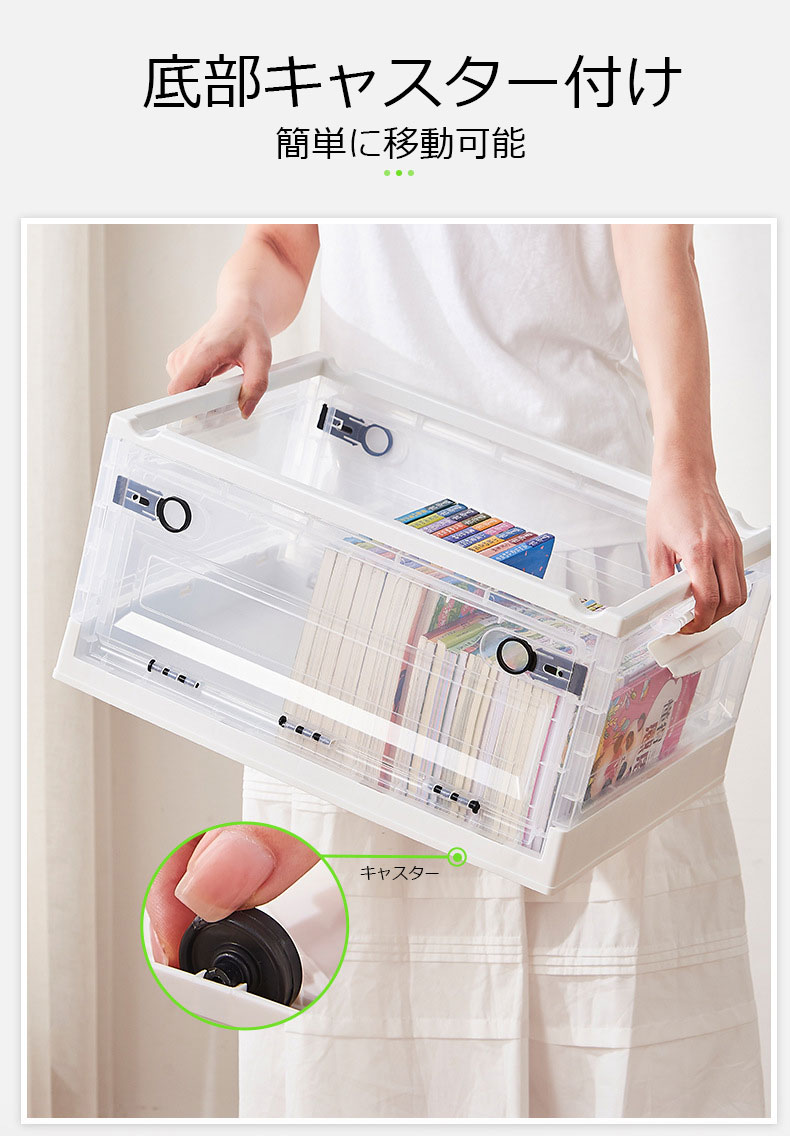 楽天市場】【送料無料】折りたたみコンテナボックス 3面開閉 5サイズ