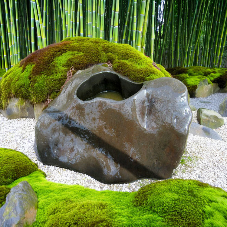 楽天市場】手水鉢 水鉢 たまり石 天然石 庭石 つくばい 溜まり石 景石