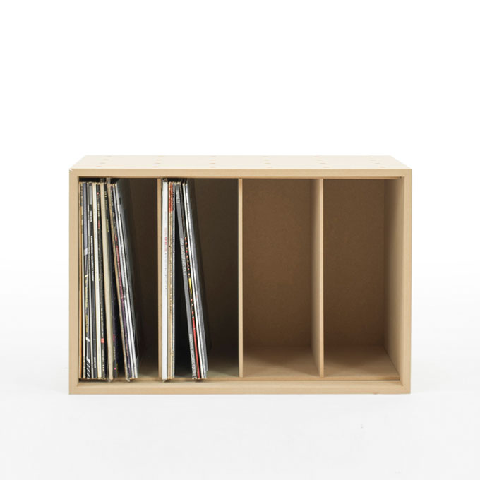 楽天市場】レコード収納ボックス 仕切り付き 木製（レコード棚