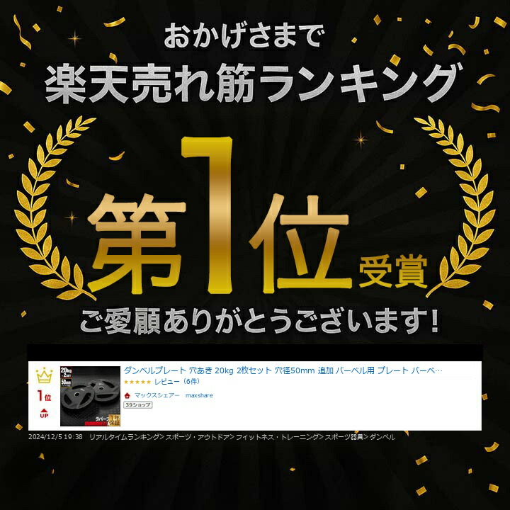楽天市場】【楽天1位】ダンベルプレート 穴あき 20kg 2枚セット 穴径