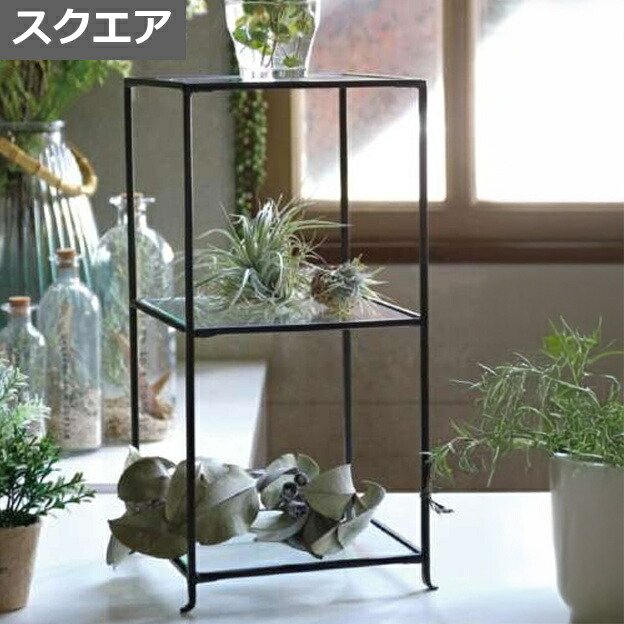 楽天市場】ジョセフアイアン ガラスディスプレイ台 3段 スクエア