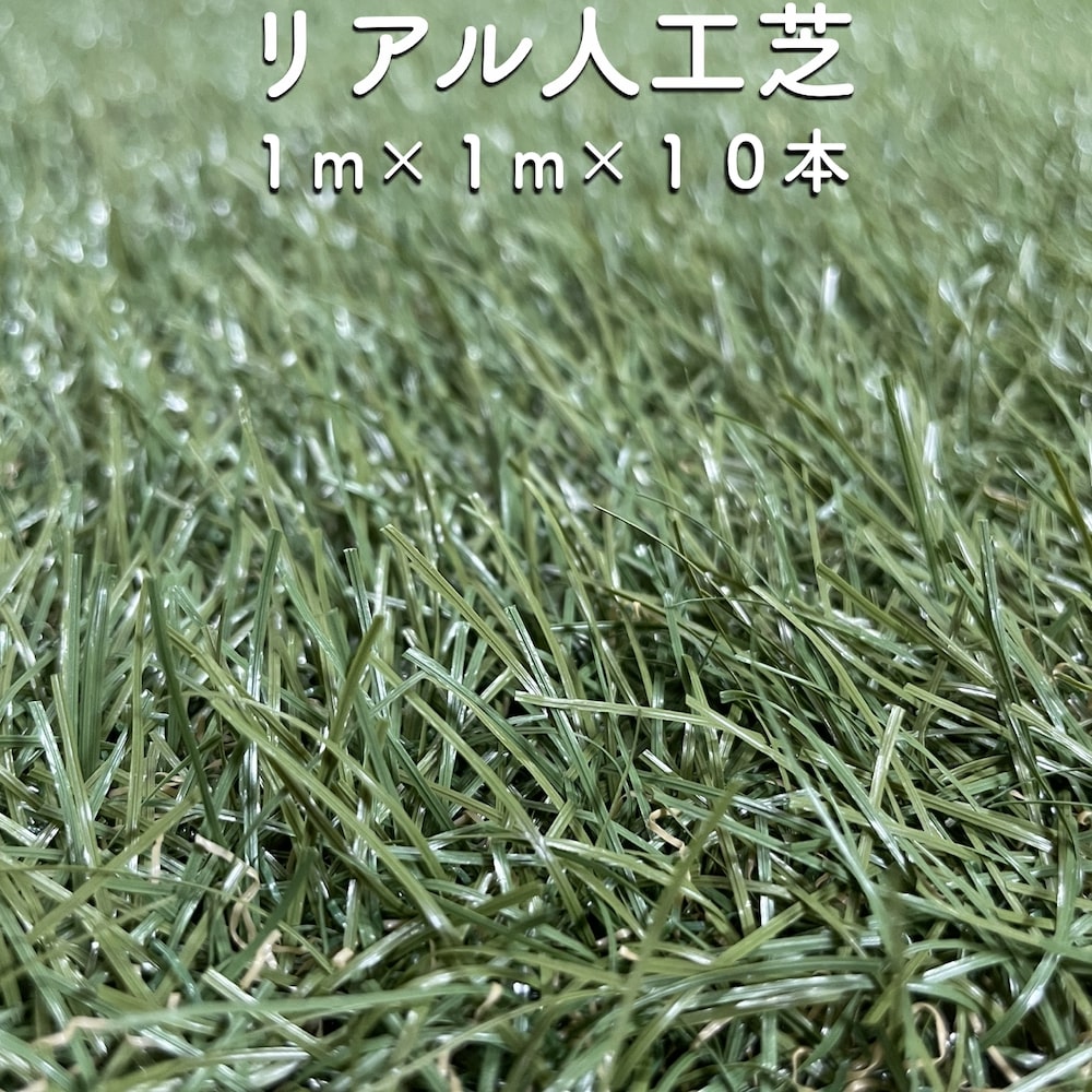 楽天市場】リアル人工芝 ロール つや消しタイプ 幅1m×長さ1m×10本 芝丈