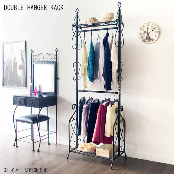 楽天市場】ダブルハンガーラック 幅63cm 高さ183cm 2段 大容量
