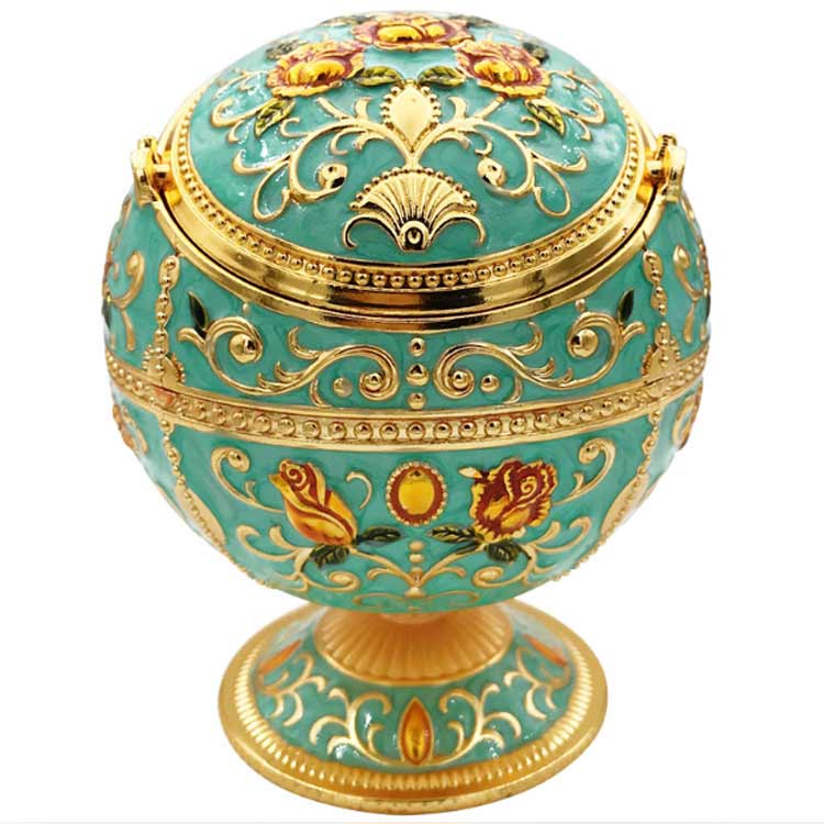 楽天市場】灰皿 吸い殻蓋付き 地球儀型 球型 ヨーロピアンアンティーク