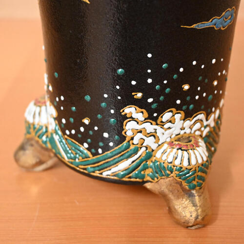 楽天市場】現品 高級 国産 万年青鉢 龍 京楽焼 5.5号 植木鉢 オモト