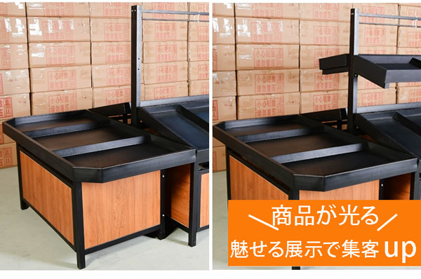 楽天市場】木製陳列棚 L 直売所 イベント用 展示会 青果 野菜 フルーツ