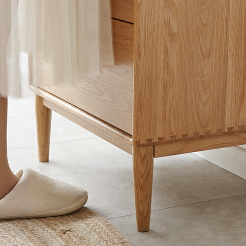 楽天市場】サイドキャビネット 幅60cm オーク材 ナチュラル 無垢材