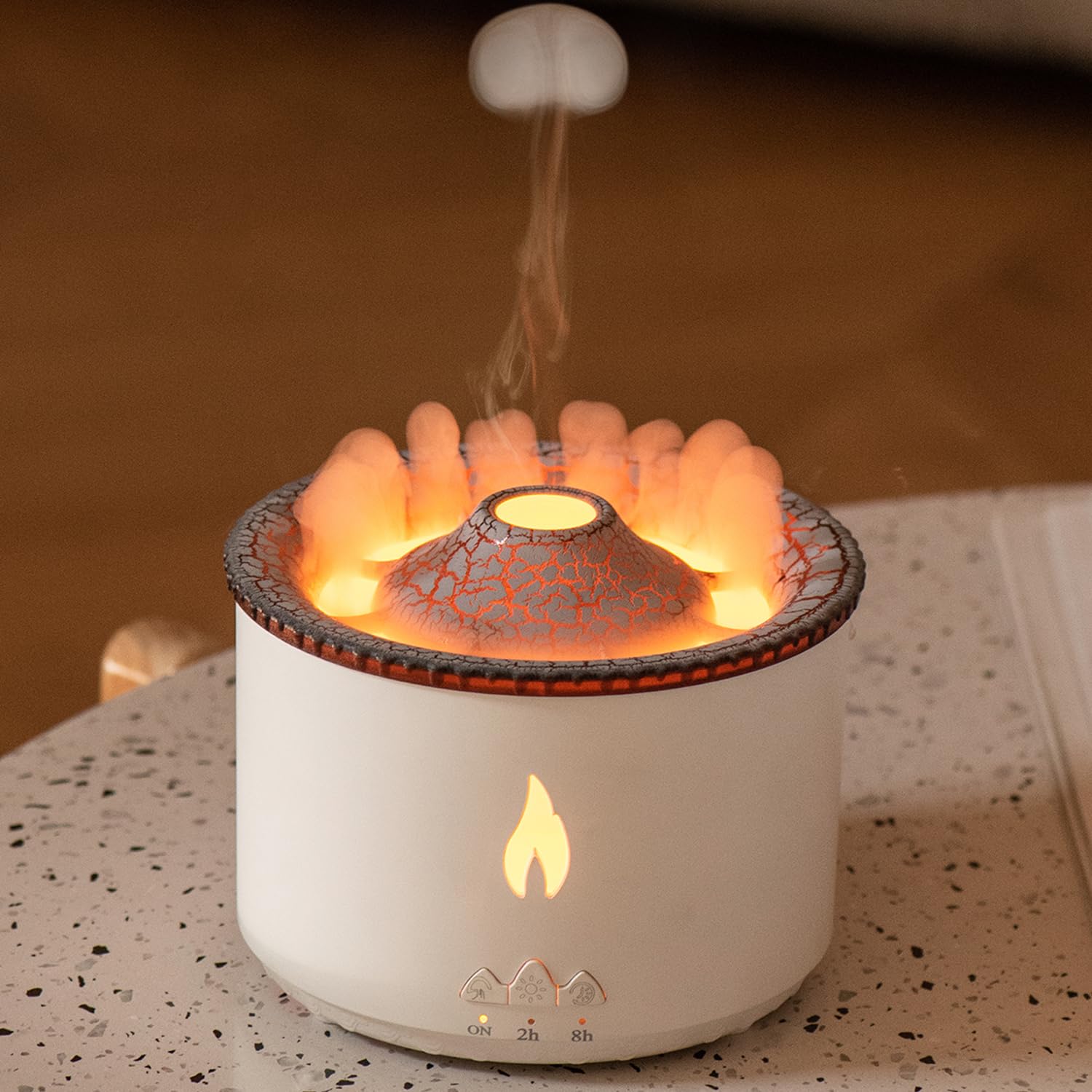 楽天市場】火山加湿器 炎 アロマディフューザー 超音波式 卓上加湿器