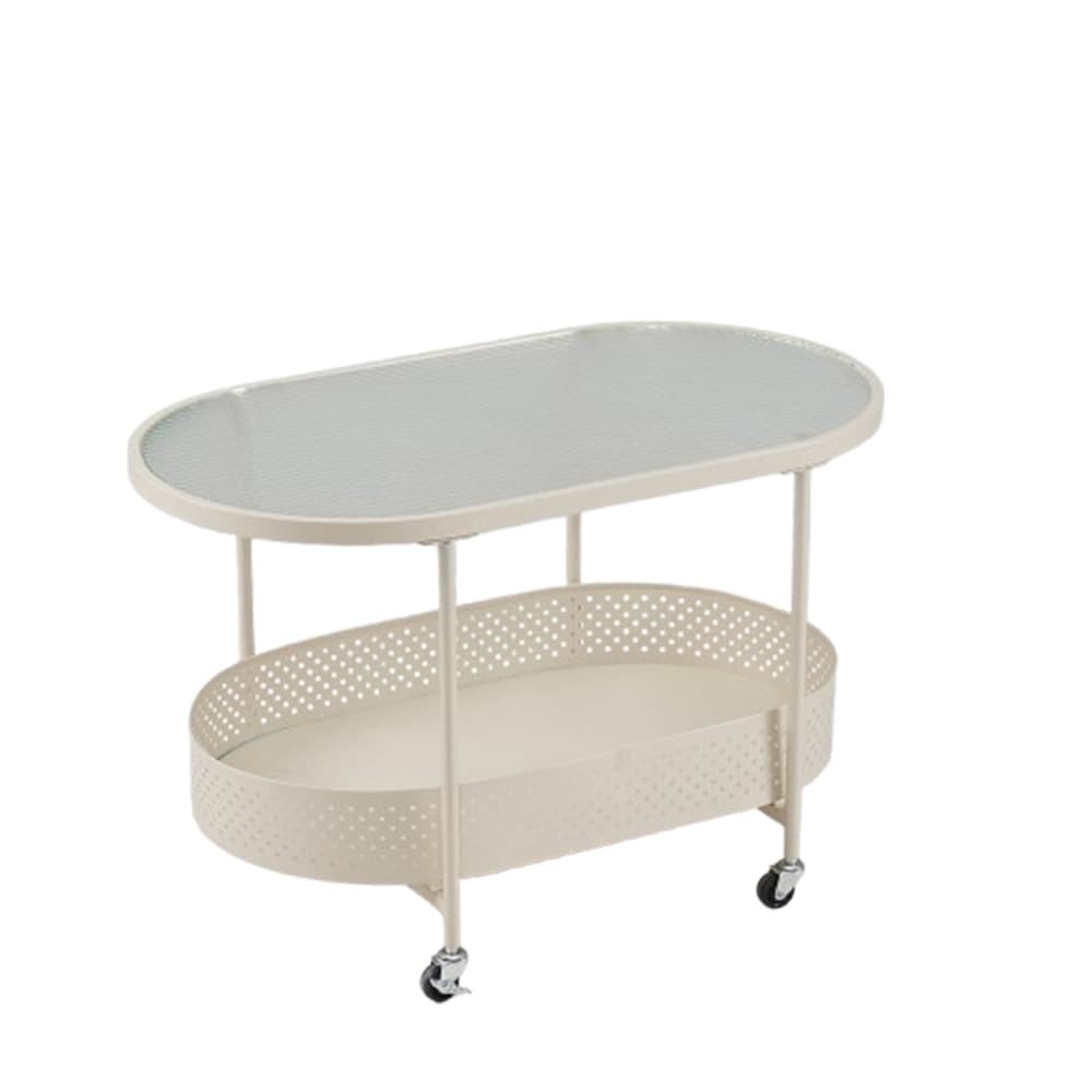 楽天市場】ガラステーブル キャスター付き 収納付き 幅80 センター