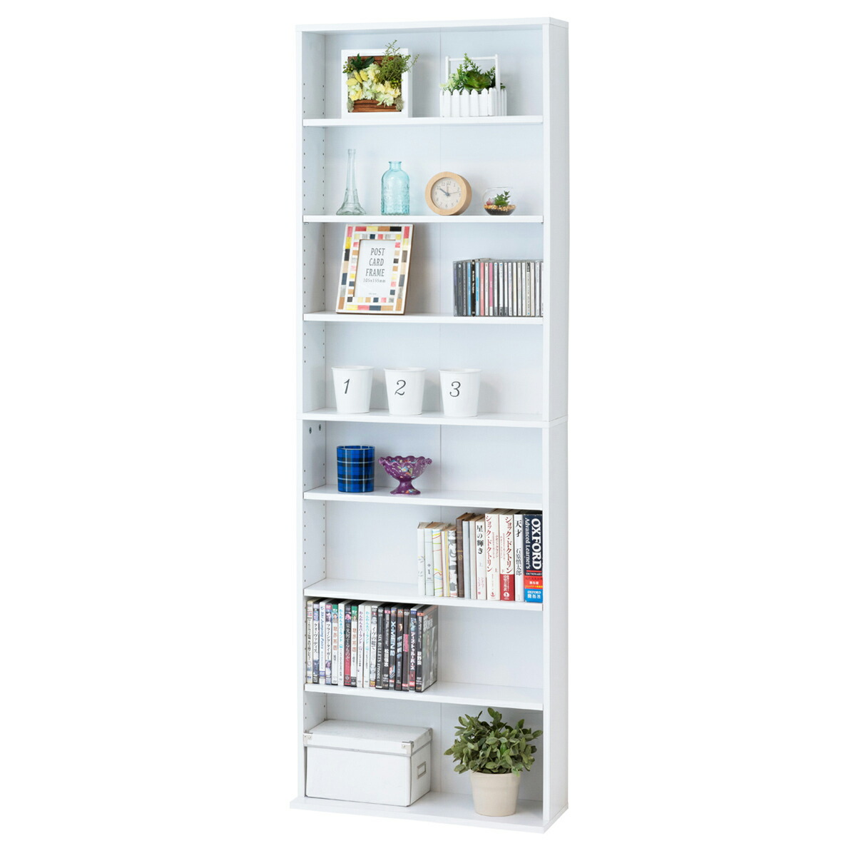 楽天市場】薄型文庫本棚 W600 D220 H1800 ブックシェルフ オープン